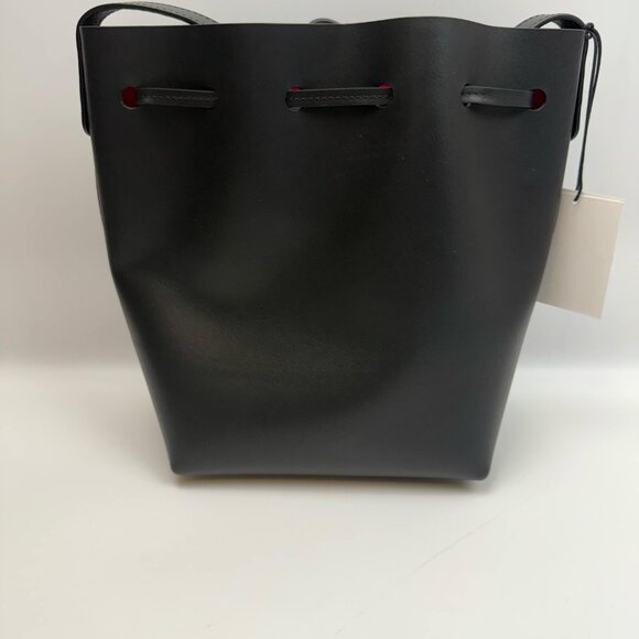 Mansur Gavriel Icon Bucket Bag Mini, Black/Flamma - Picture 5 of 12